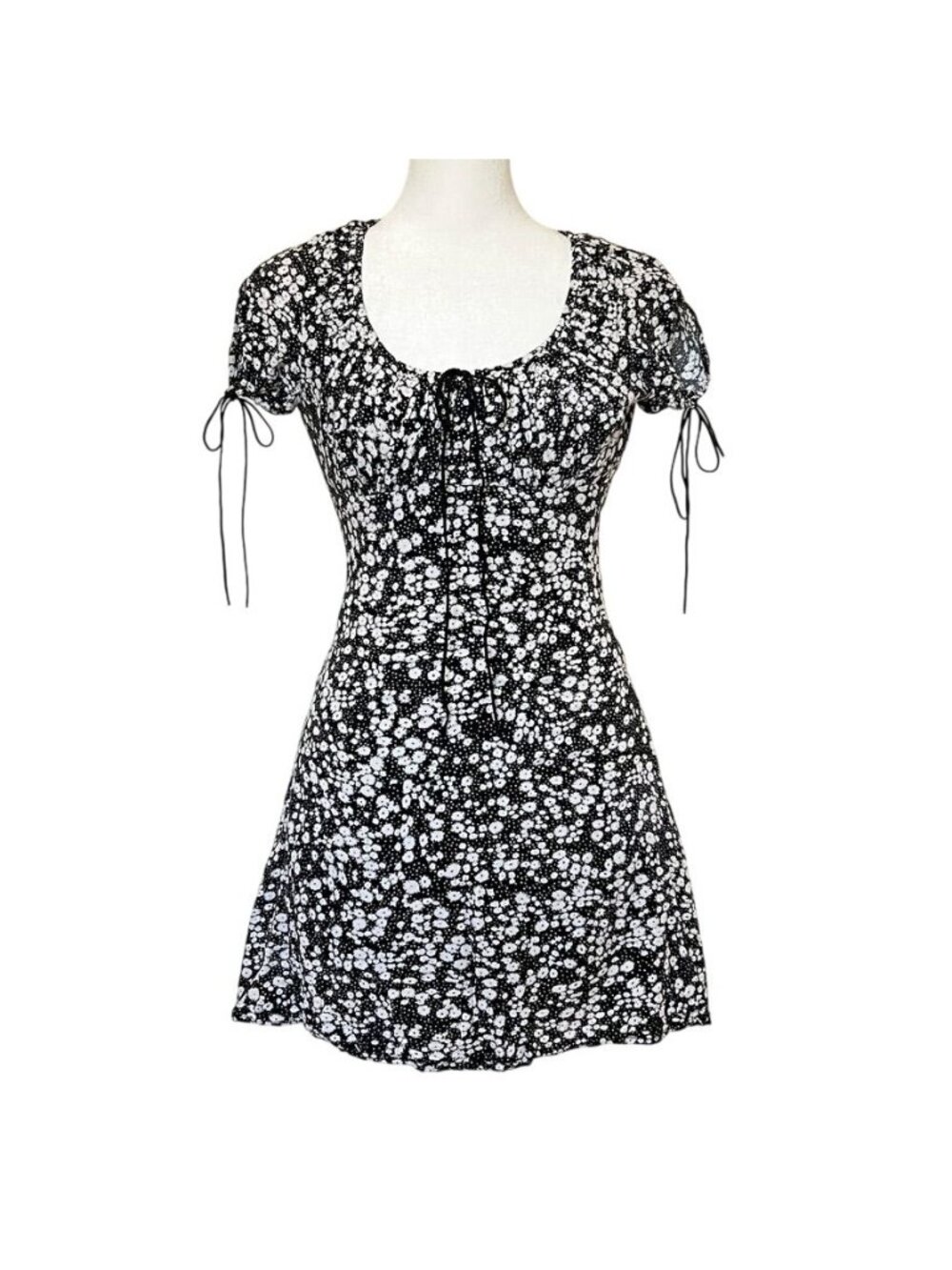 Dolls Kill Mini Dress XXS Babydoll Dark Coquette Goth Witchy Whimsigoth Twee